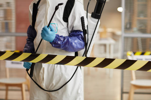 Professional Biohazard technician working in Coral, MI